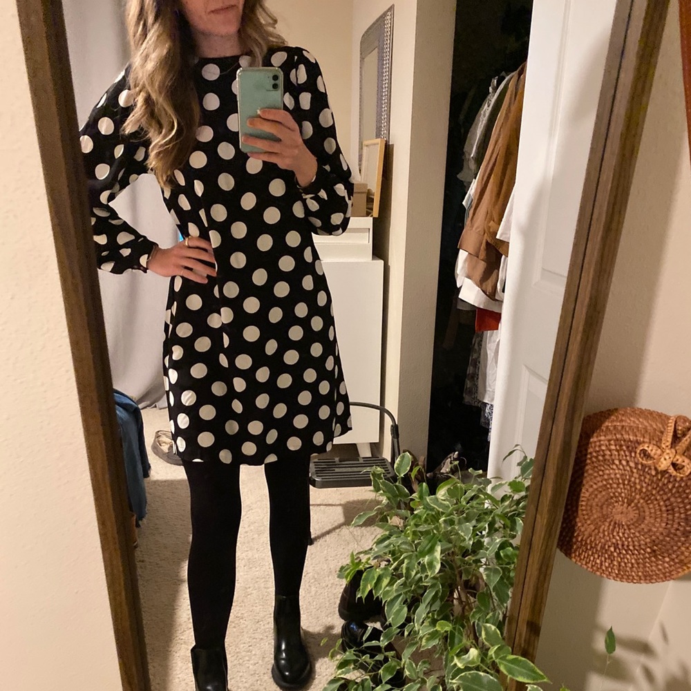 Loft polka dot dress. Light and airy could be worn summer or winter with tights